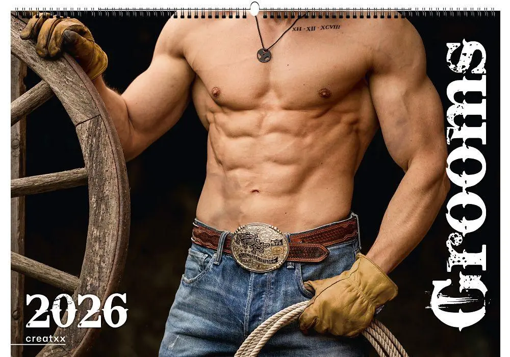 Cover: 9783949471124 | Grooms 2026 | Erotische Fotos von Stallburschen im Westernreitstall