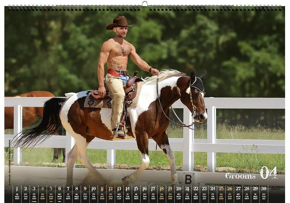 Bild: 9783949471124 | Grooms 2026 | Erotische Fotos von Stallburschen im Westernreitstall