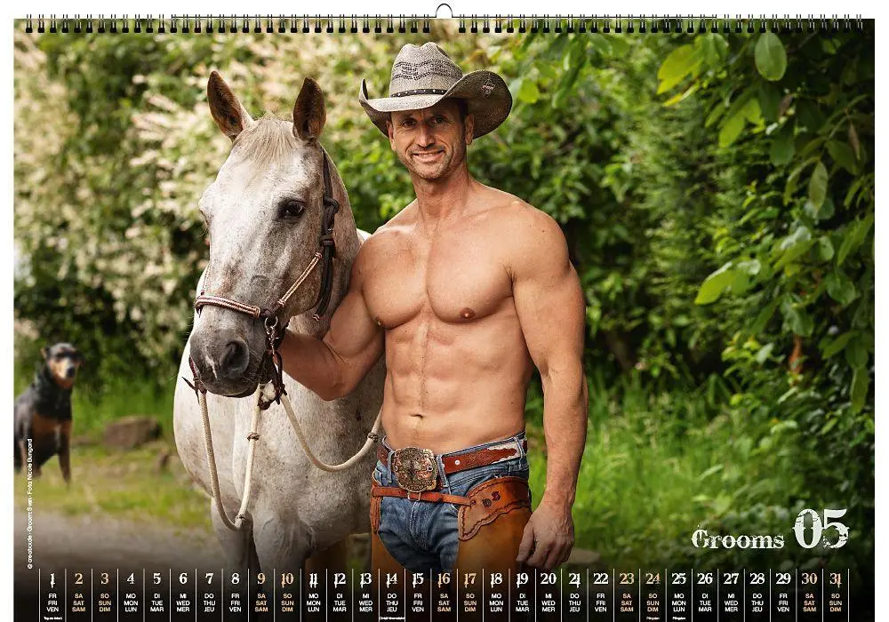 Bild: 9783949471124 | Grooms 2026 | Erotische Fotos von Stallburschen im Westernreitstall