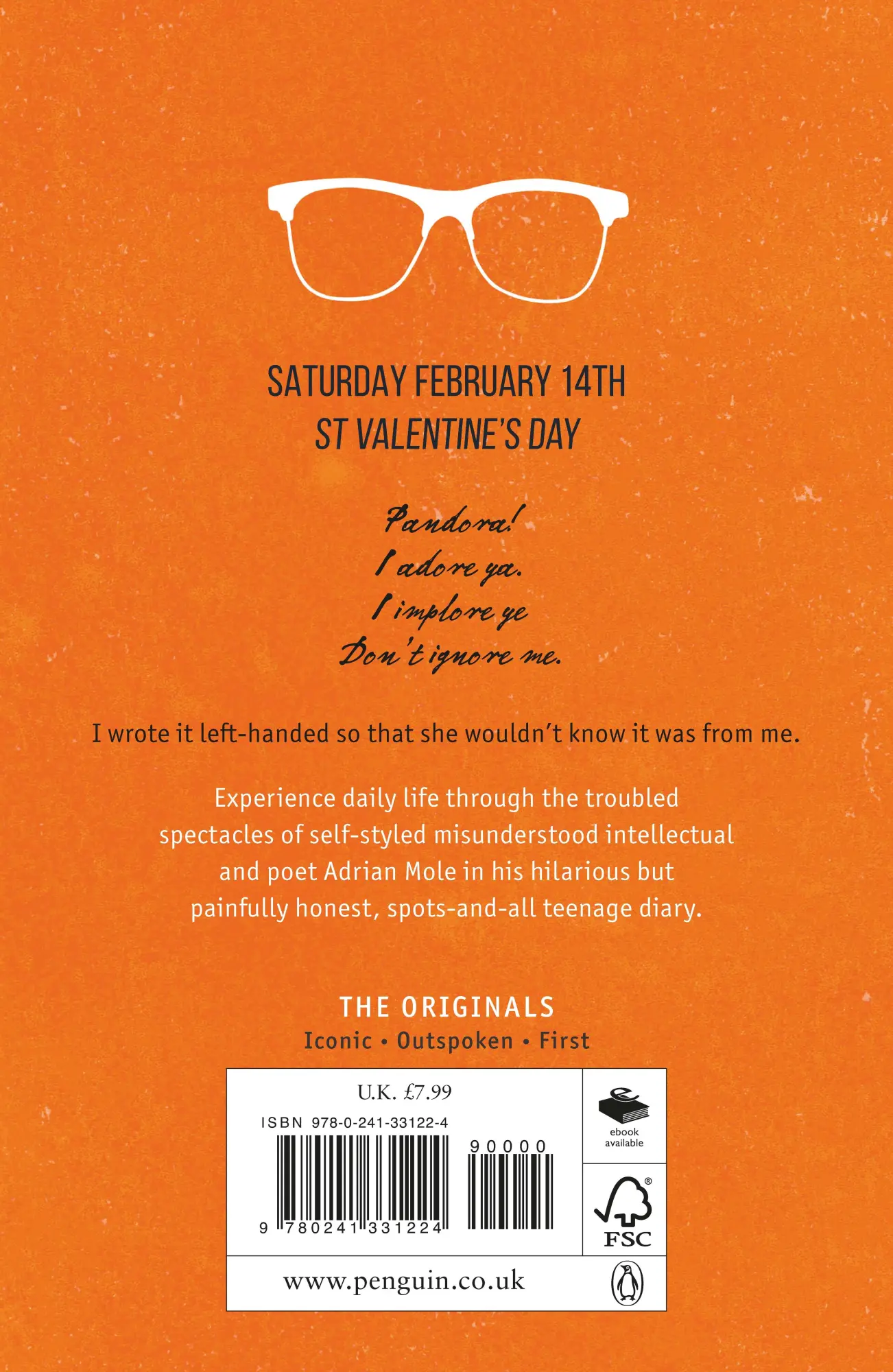 Rückseite: 9780241331224 | The Secret Diary of Adrian Mole Aged 13 ¾ | Sue Townsend | Taschenbuch