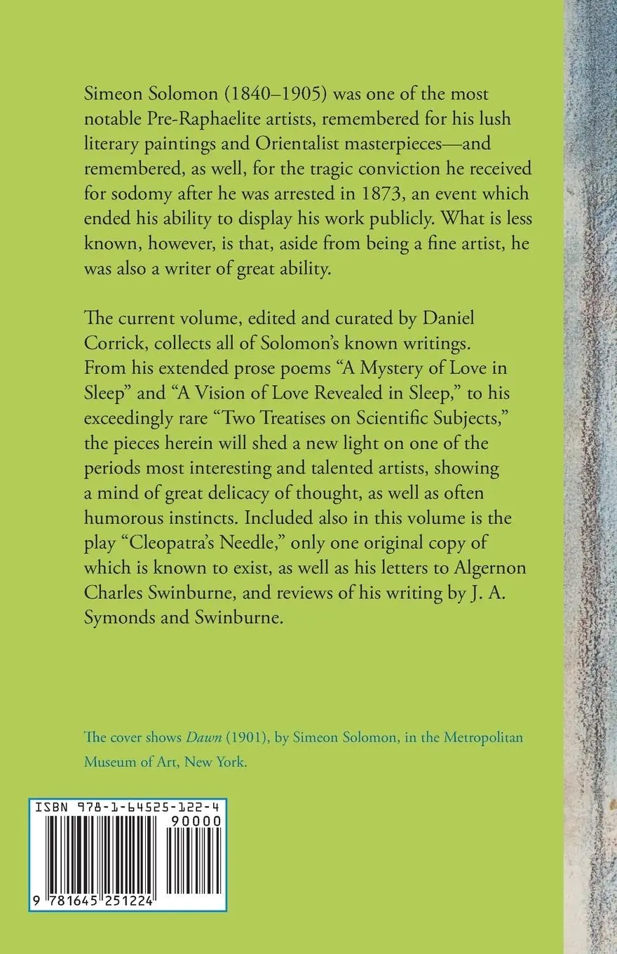 Rückseite: 9781645251224 | Collected Writings | Simeon Solomon | Taschenbuch | Englisch | 2023