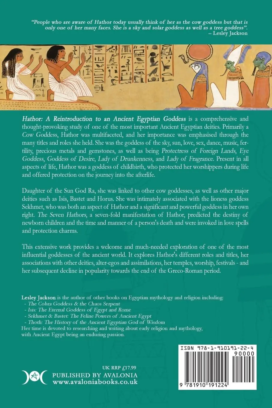 Rückseite: 9781910191224 | Hathor | A Reintroduction to an Ancient Egyptian Goddess | Jackson