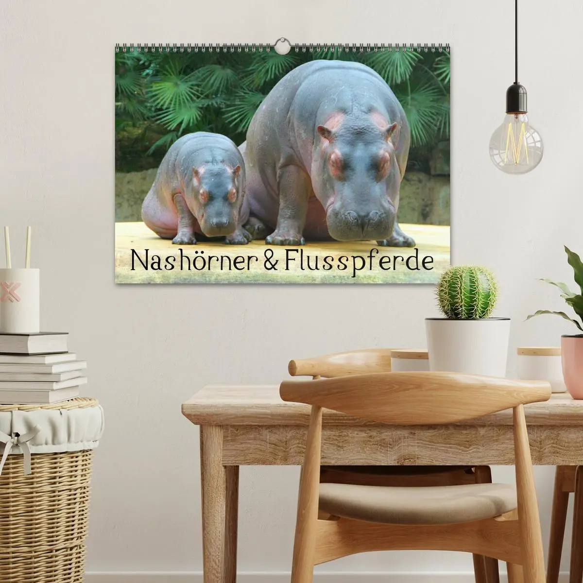 Bild: 9783516111224 | Nashörner &amp; Flusspferde (Wandkalender 2026 DIN A3 quer), CALVENDO...