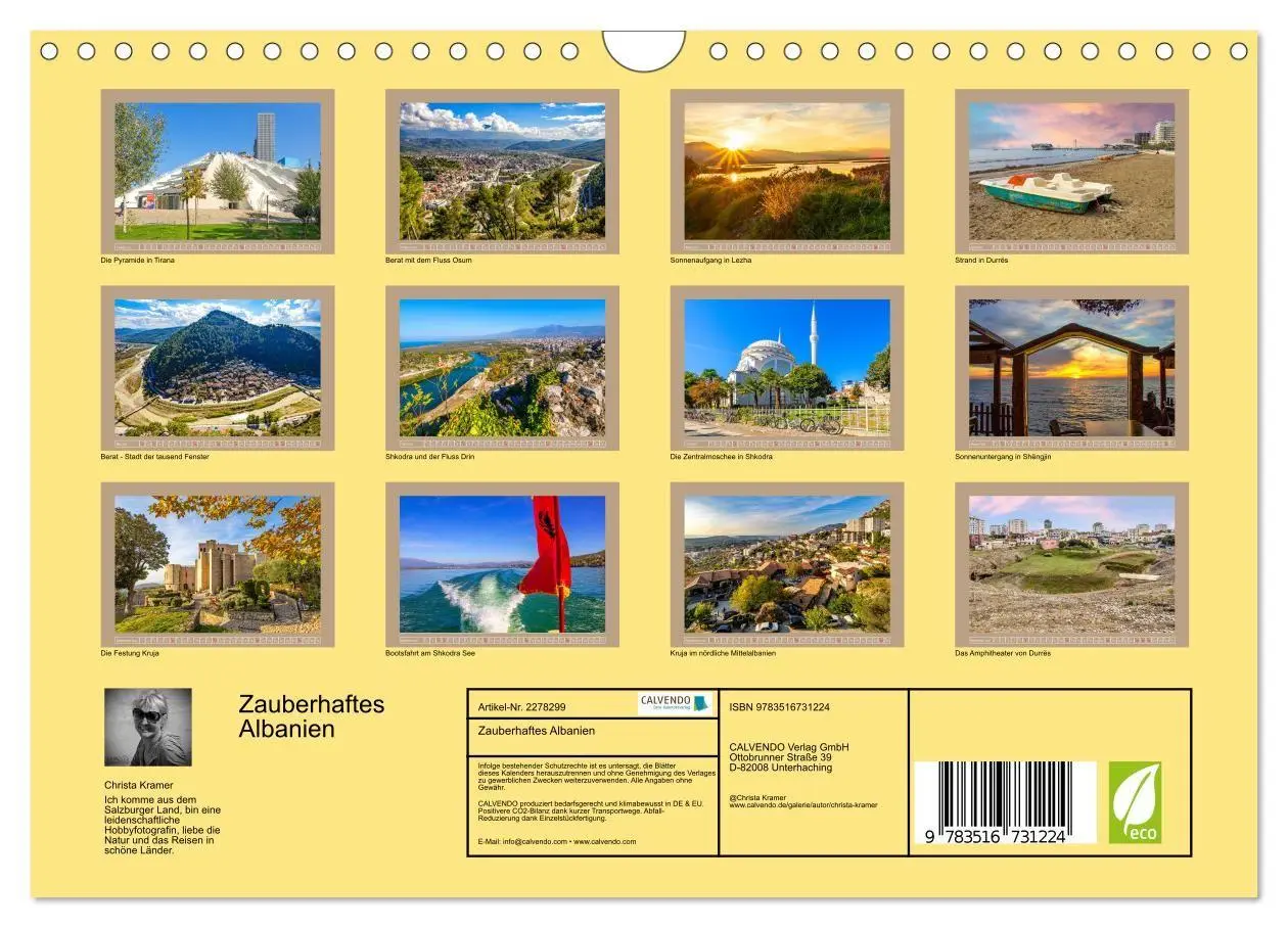 Bild: 9783516731224 | Zauberhaftes Albanien (Wandkalender 2026 DIN A4 quer), CALVENDO...
