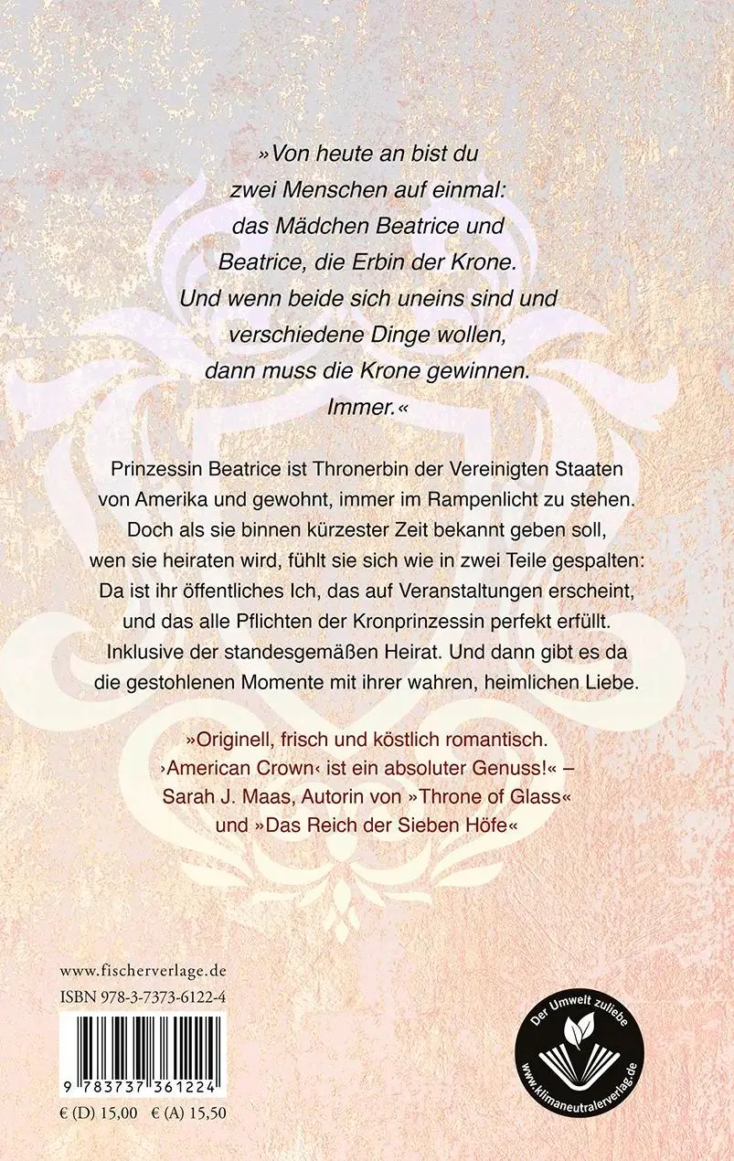 Rückseite: 9783737361224 | American Crown - Beatrice &amp; Theodore | Band 1 | Katharine McGee | Buch