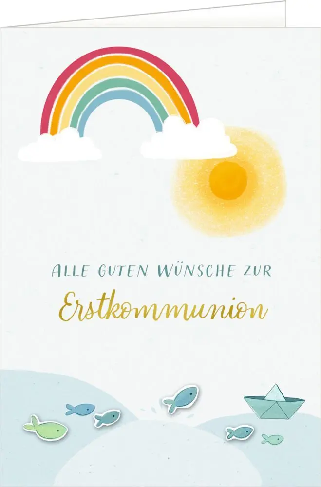 Bild: 4050003951324 | Grußkarten-Set - Glückwünsche zur Kommunion | 4 Motive x 6 Exemplare