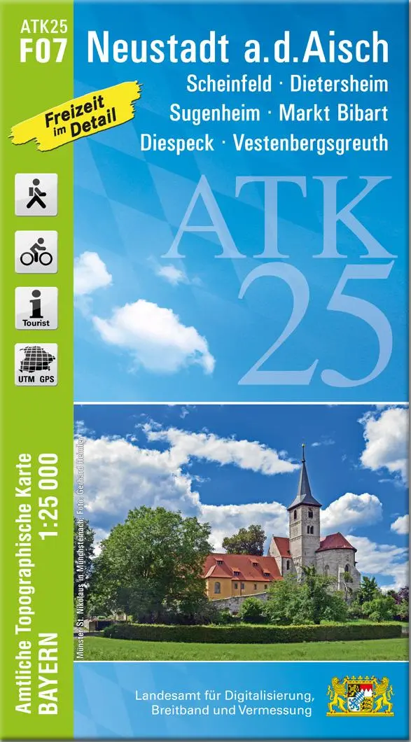 Cover: 9783987761324 | ATK25-F07 Neustadt a.d.Aisch (Amtliche Topographische Karte 1:25000)