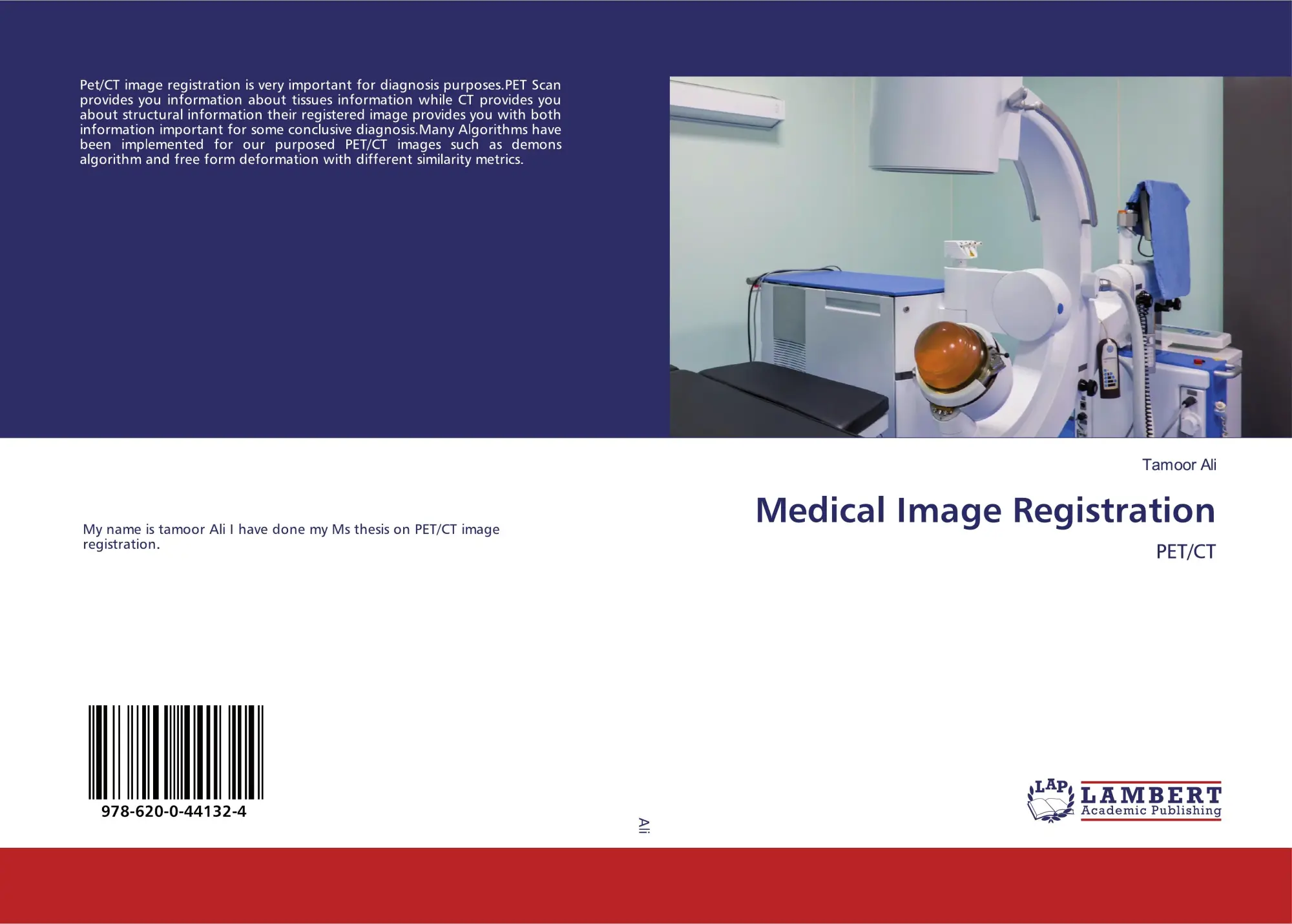 Cover: 9786200441324 | Medical Image Registration | PET/CT | Tamoor Ali | Taschenbuch | 2020