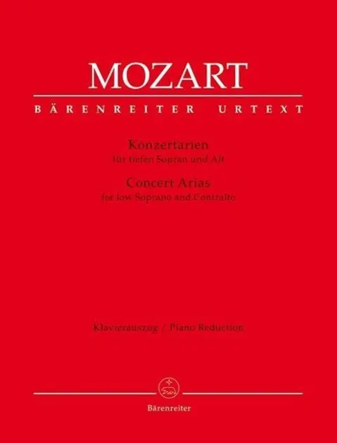 Cover: 9790006541324 | Concert Arias for low Soprano and Contralto | Mozart (u. a.) | 2013