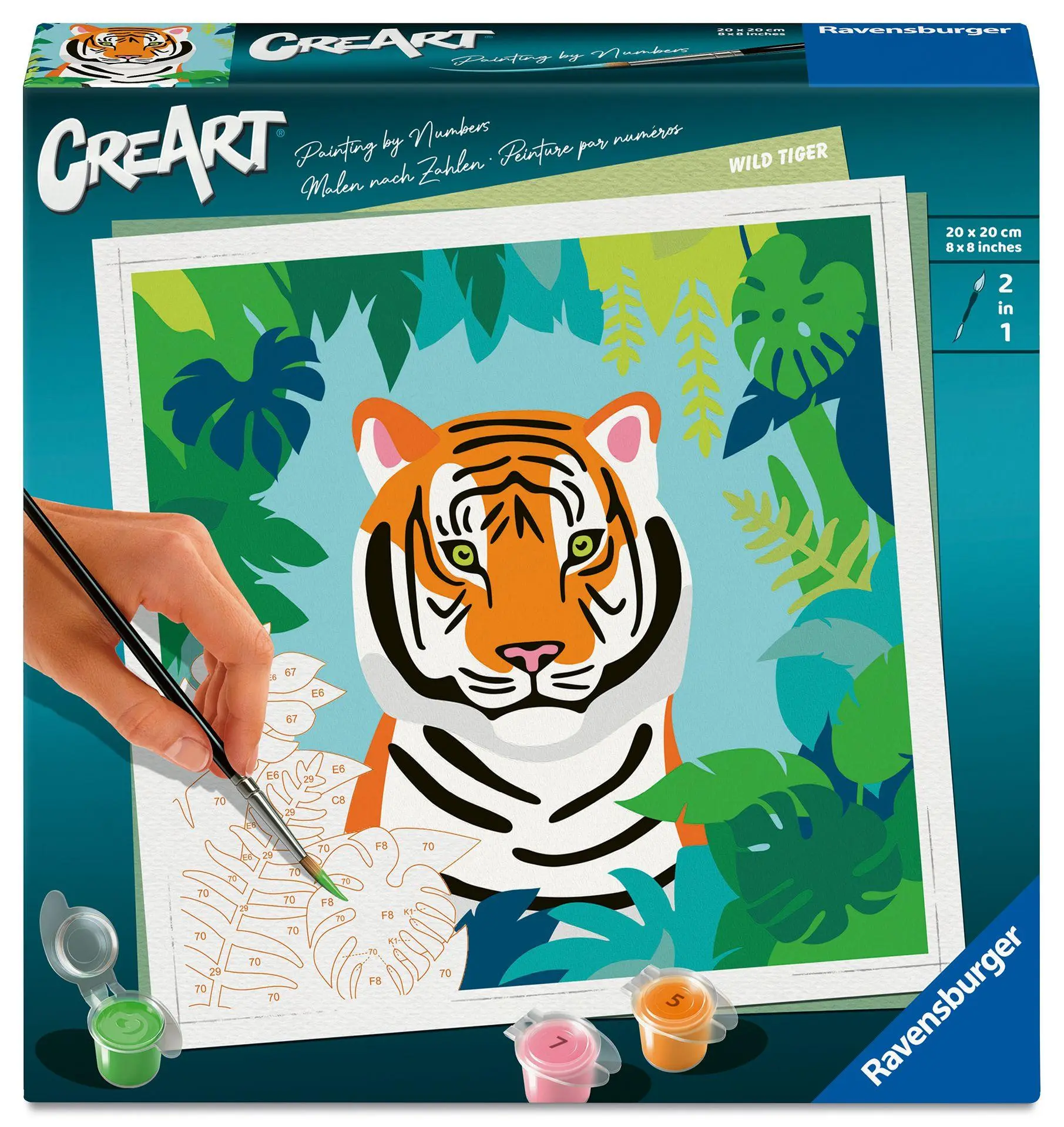 Cover: 4005555231424 | CreArt, Malen nach Zahlen Adults Trend - Wilder Tiger | Spiel | 2026
