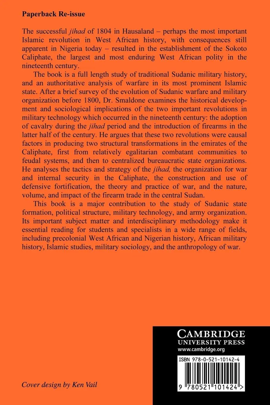 Rückseite: 9780521101424 | Warfare in the Sokoto Caliphate | Joseph P. Smaldone | Taschenbuch