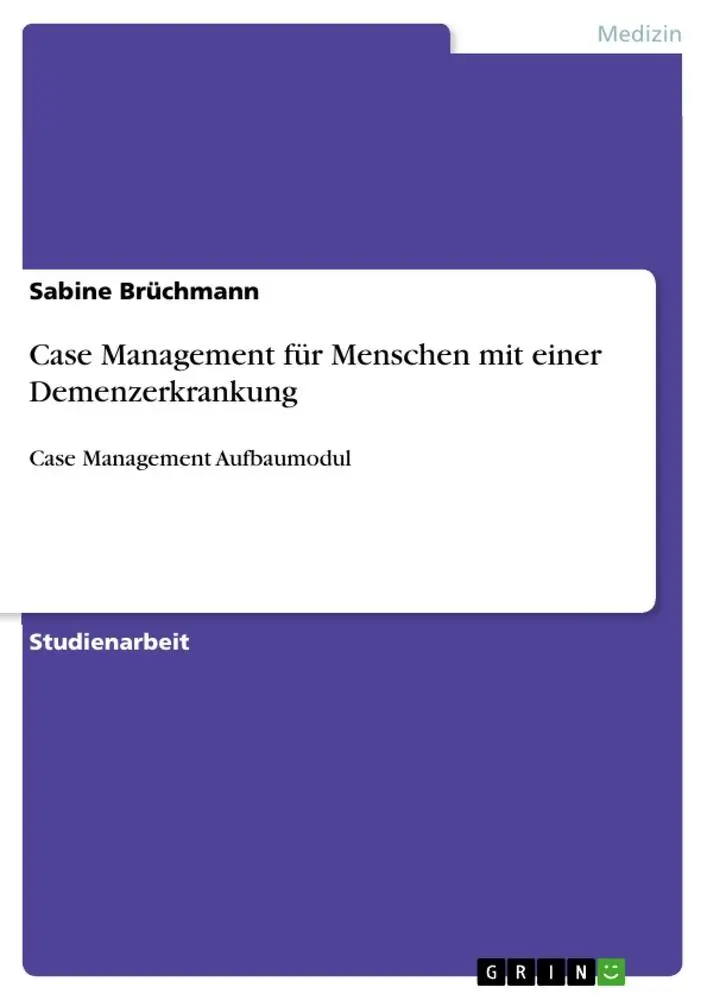 Cover: 9783346051424 | Case Management für Menschen mit einer Demenzerkrankung | Brüchmann