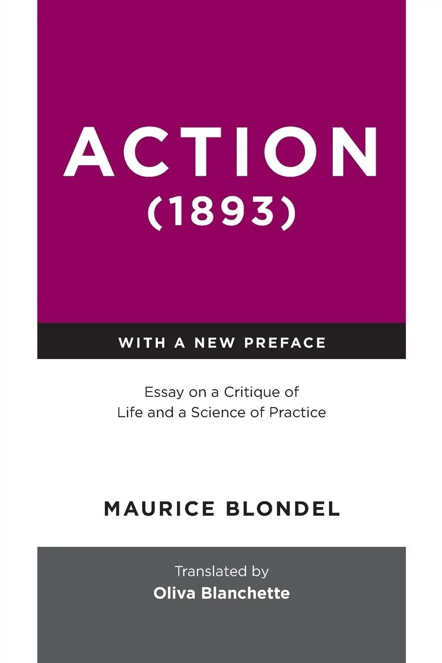 Cover: 9780268201524 | Action (1893) | Essay on a Critique of Life and a Science of Practice