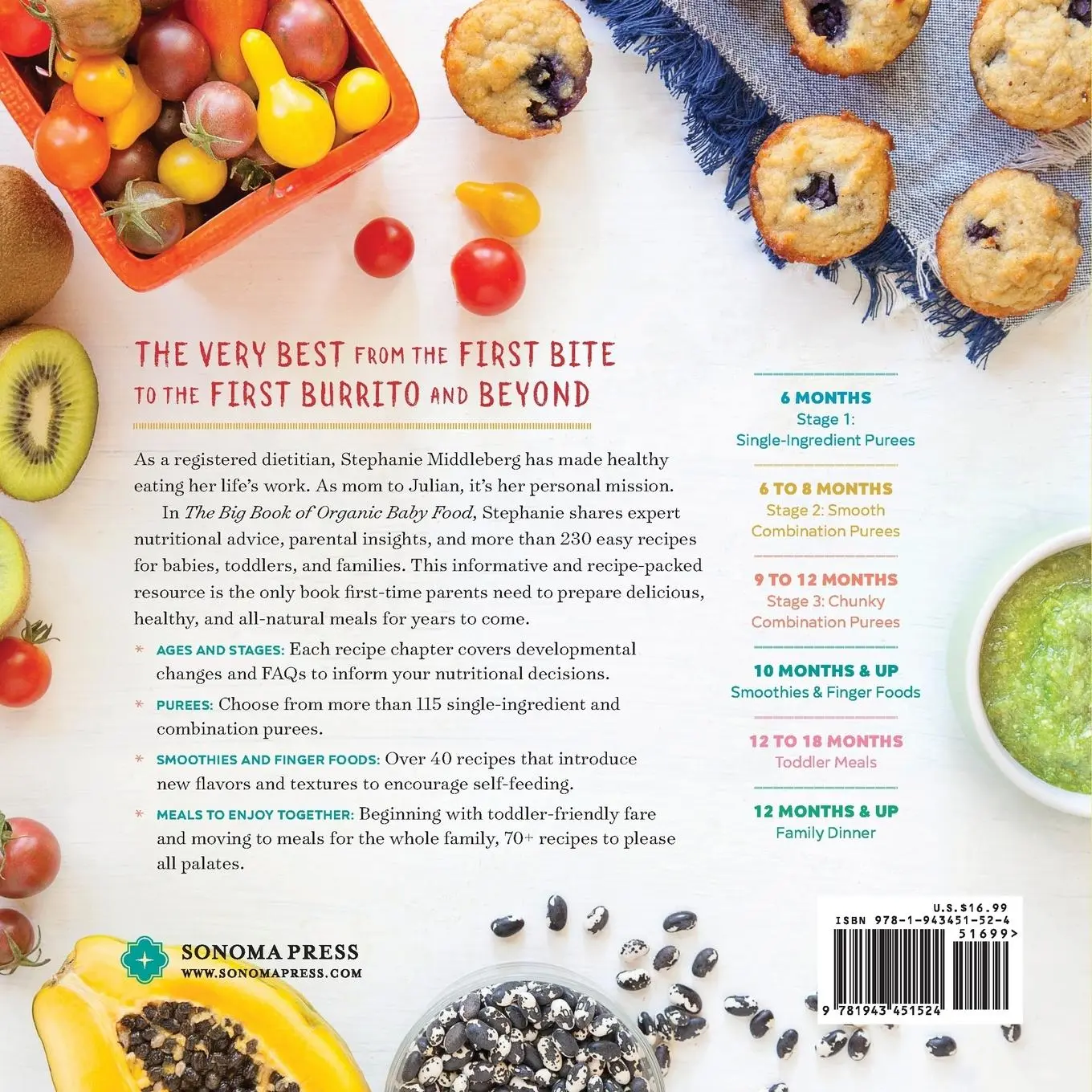Rückseite: 9781943451524 | The Big Book of Organic Baby Food | Stephanie Middleberg | Taschenbuch