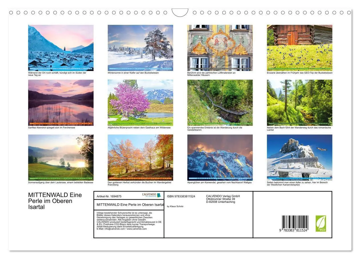 Bild: 9783383811524 | MITTENWALD Eine Perle im Oberen Isartal (Wandkalender 2025 DIN A3...