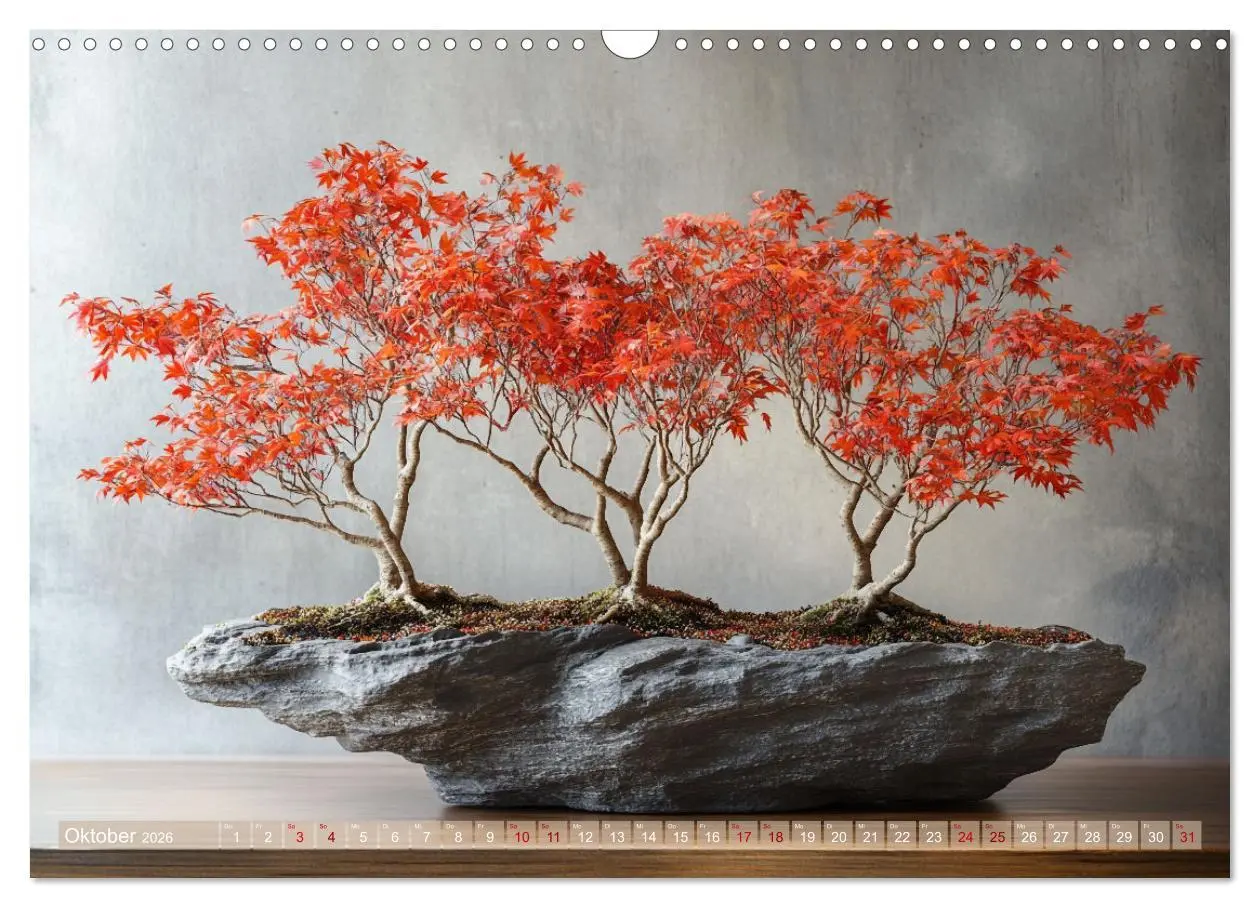 Bild: 9783457301524 | Bonsai, die formvollendete Kunst (Wandkalender 2026 DIN A3 quer),...