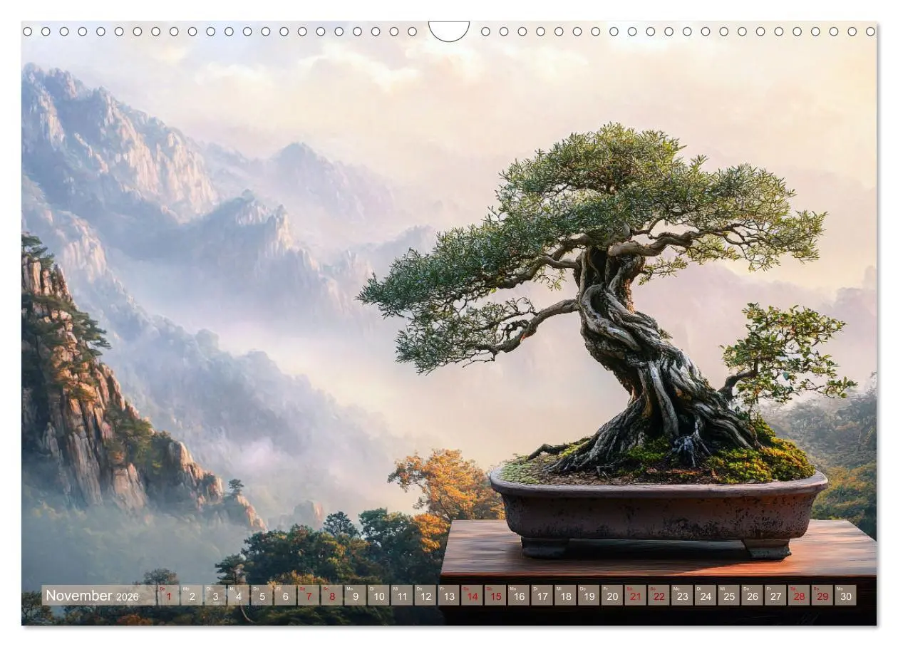 Bild: 9783457301524 | Bonsai, die formvollendete Kunst (Wandkalender 2026 DIN A3 quer),...