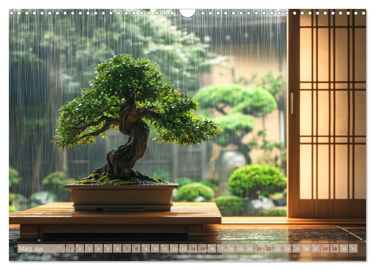 Bild: 9783457301524 | Bonsai, die formvollendete Kunst (Wandkalender 2026 DIN A3 quer),...