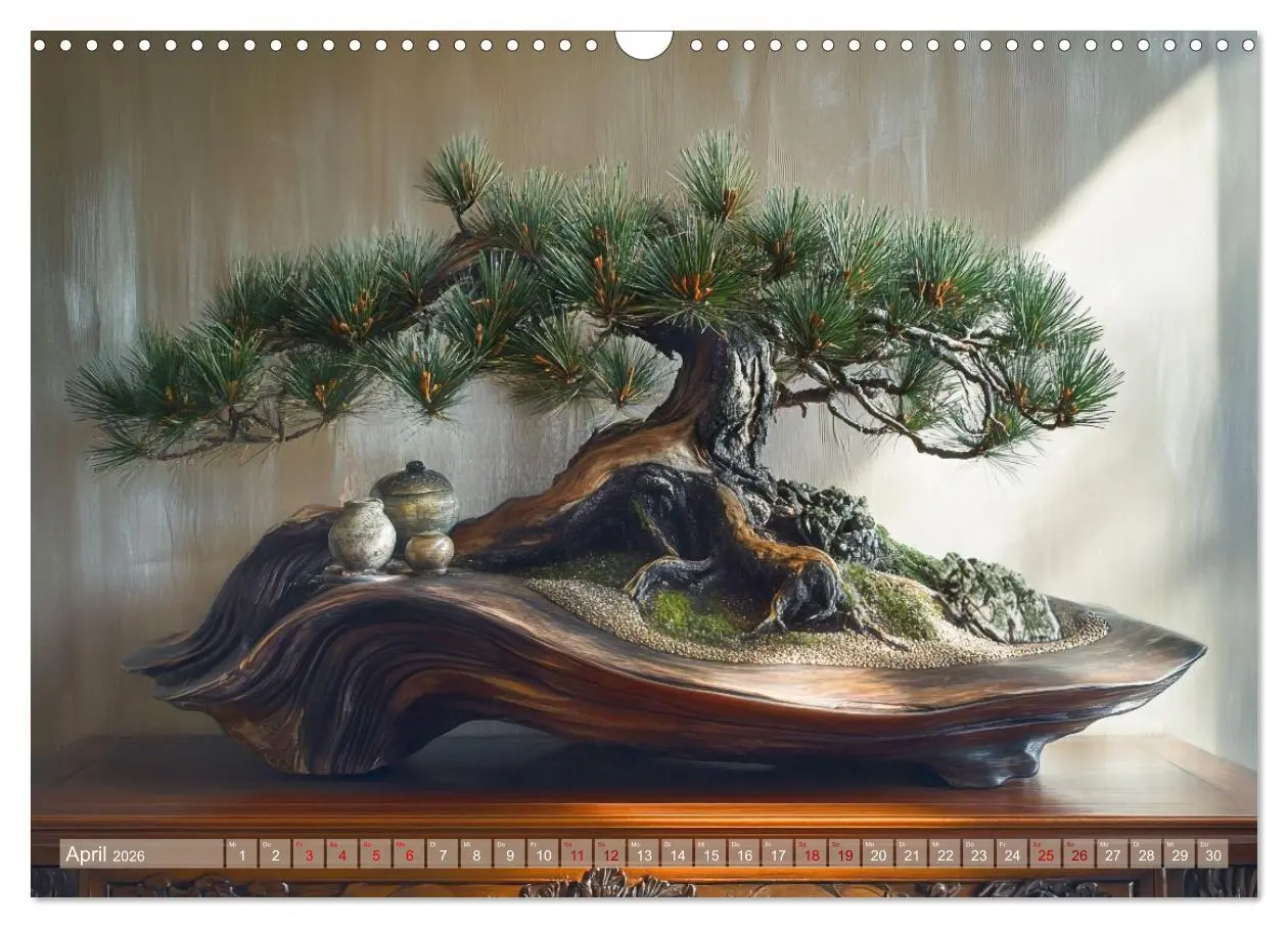 Bild: 9783457301524 | Bonsai, die formvollendete Kunst (Wandkalender 2026 DIN A3 quer),...