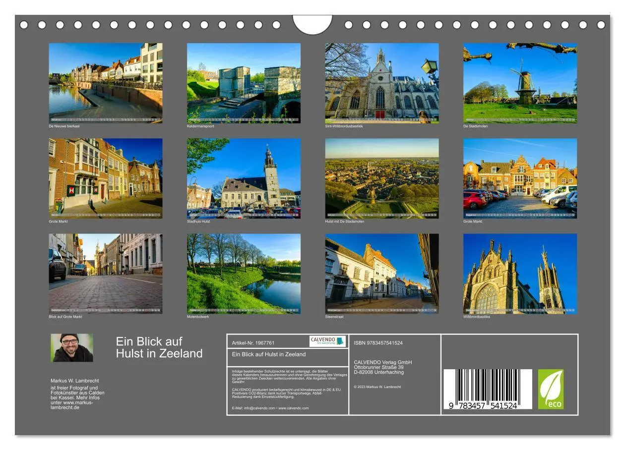 Bild: 9783457541524 | Ein Blick auf Hulst in Zeeland (Wandkalender 2026 DIN A4 quer),...