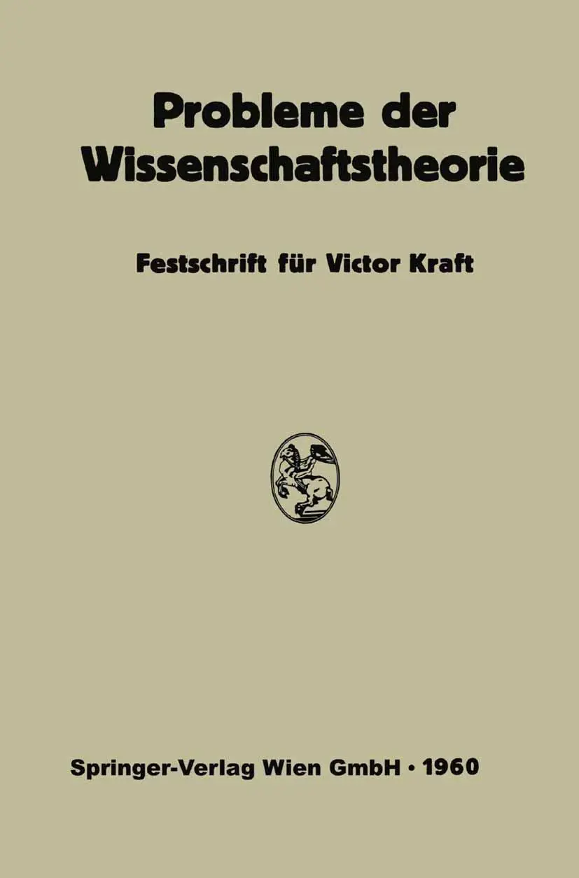 Cover: 9783662231524 | Probleme der Wissenschaftstheorie | Festschrift für Victor Kraft | vii