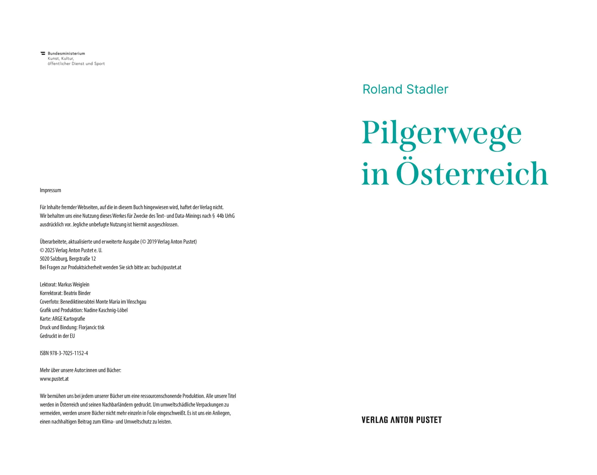 Bild: 9783702511524 | Pilgerwege in Österreich | Roland Stadler | Taschenbuch | 272 S.