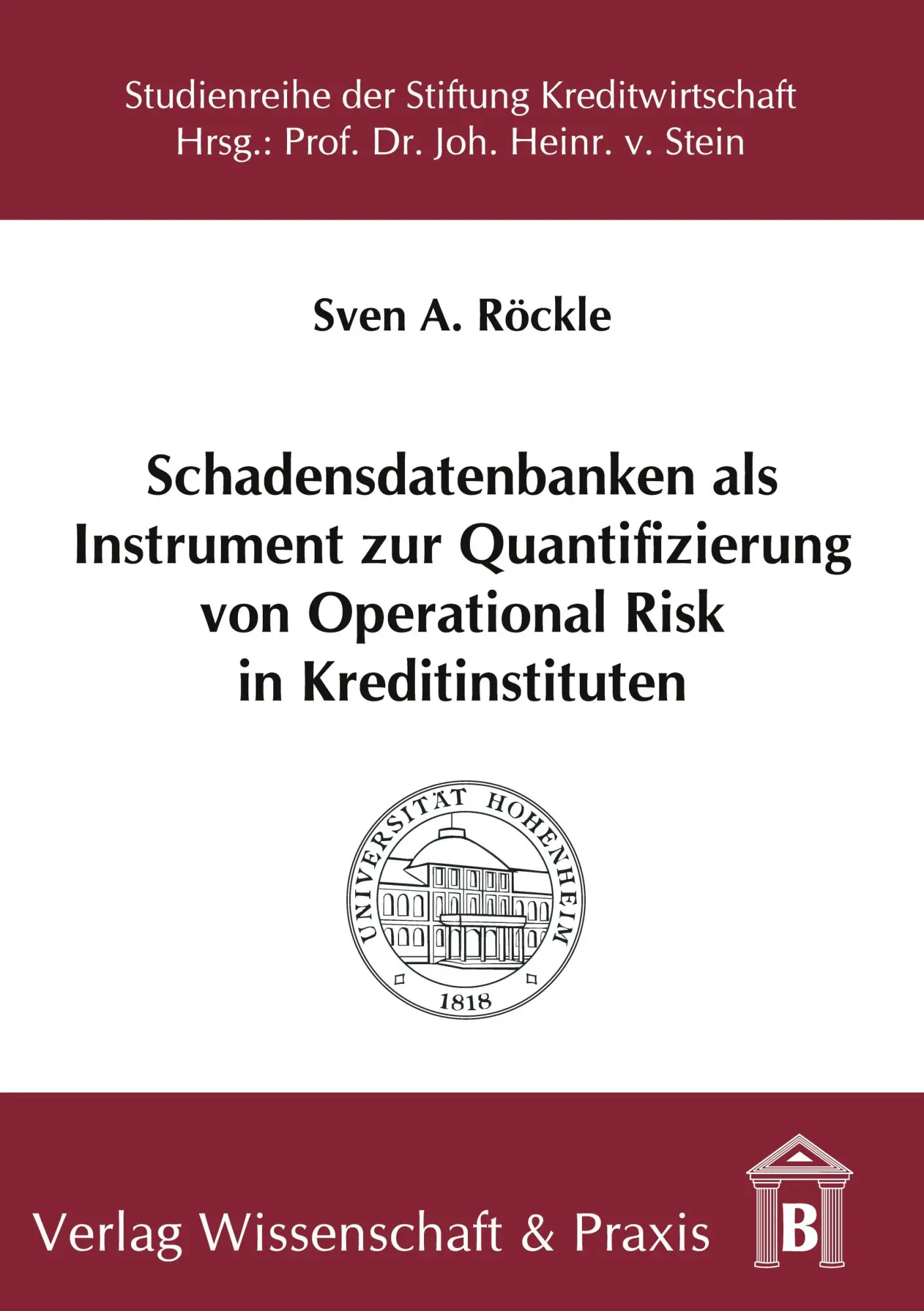 Cover: 9783896731524 | Schadensdatenbanken als Instrument zur Quantifizierung von...