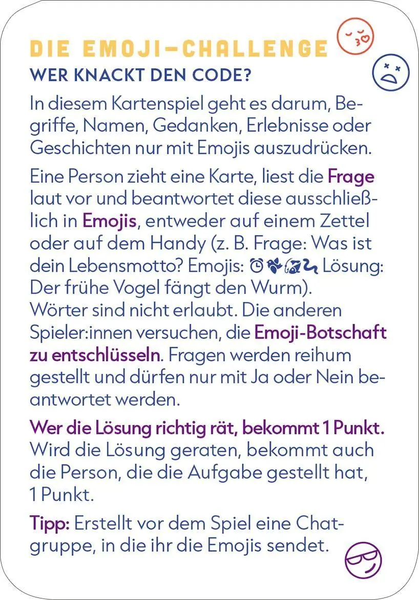 Bild: 4014489141624 | Die Emoji-Challenge | Wer knackt den Code? | Box | Partyspiele | 50 S.