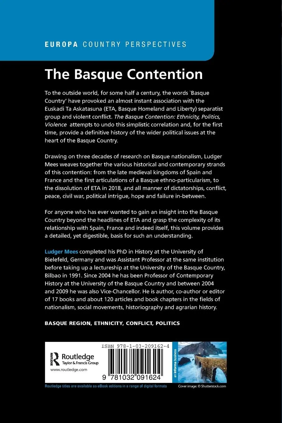 Rückseite: 9781032091624 | The Basque Contention | Ethnicity, Politics, Violence | Ludger Mees