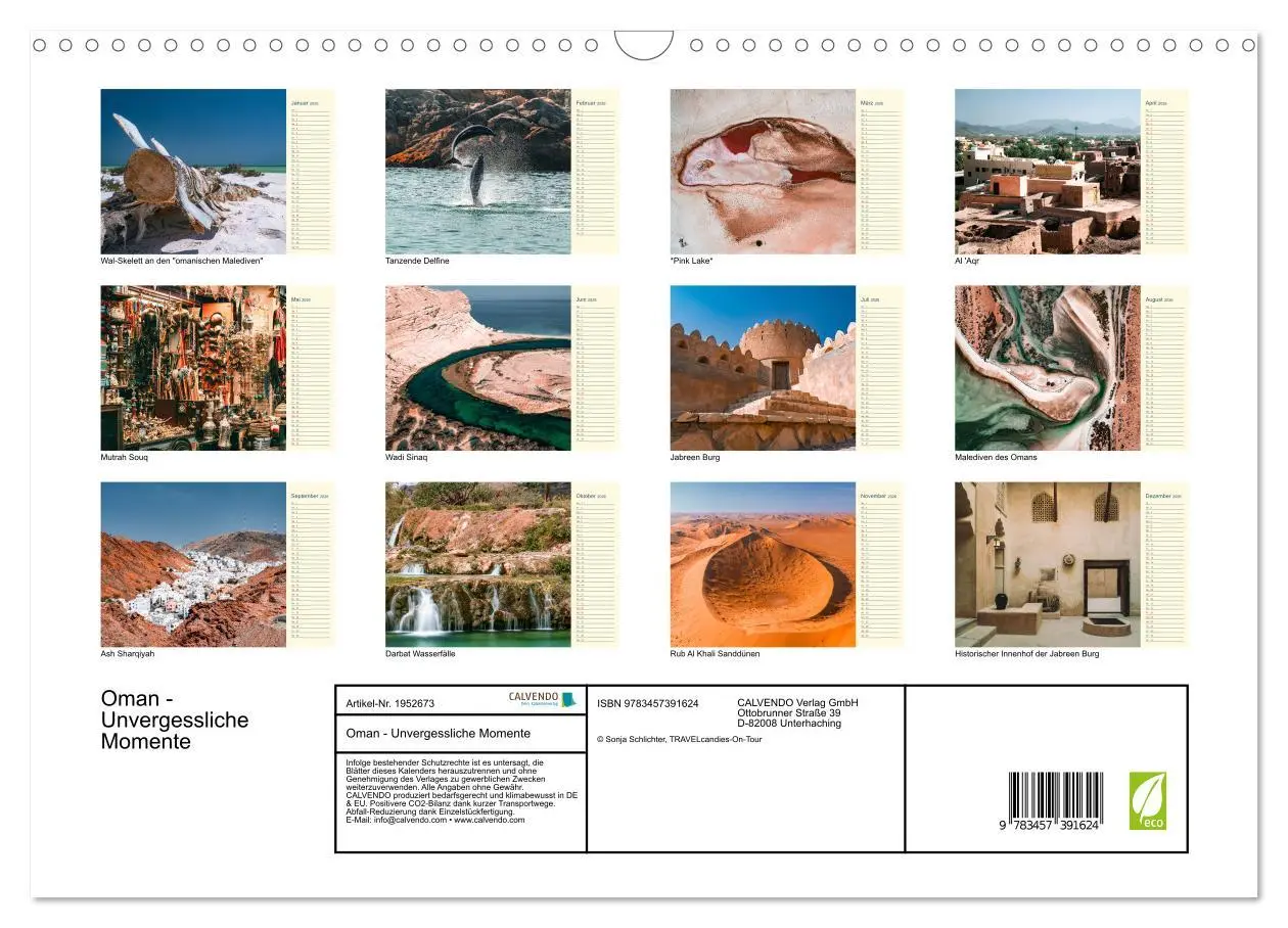 Bild: 9783457391624 | Oman - Unvergessliche Momente (Wandkalender 2026 DIN A3 quer),...