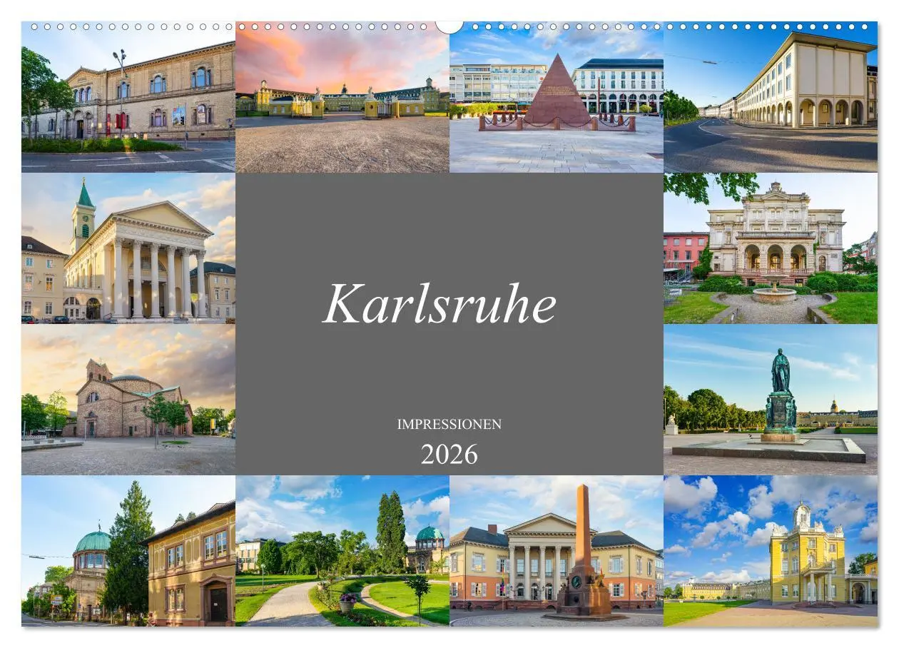 Cover: 9783457911624 | Karlsruhe Impressionen (Wandkalender 2026 DIN A2 quer), CALVENDO...