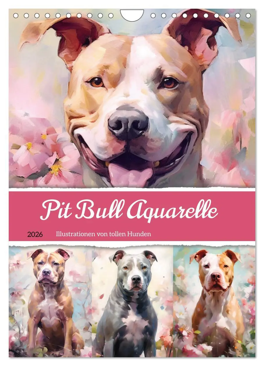 Cover: 9783516311624 | Pit Bull Aquarelle. Illustrationen von tollen Hunden (Wandkalender...