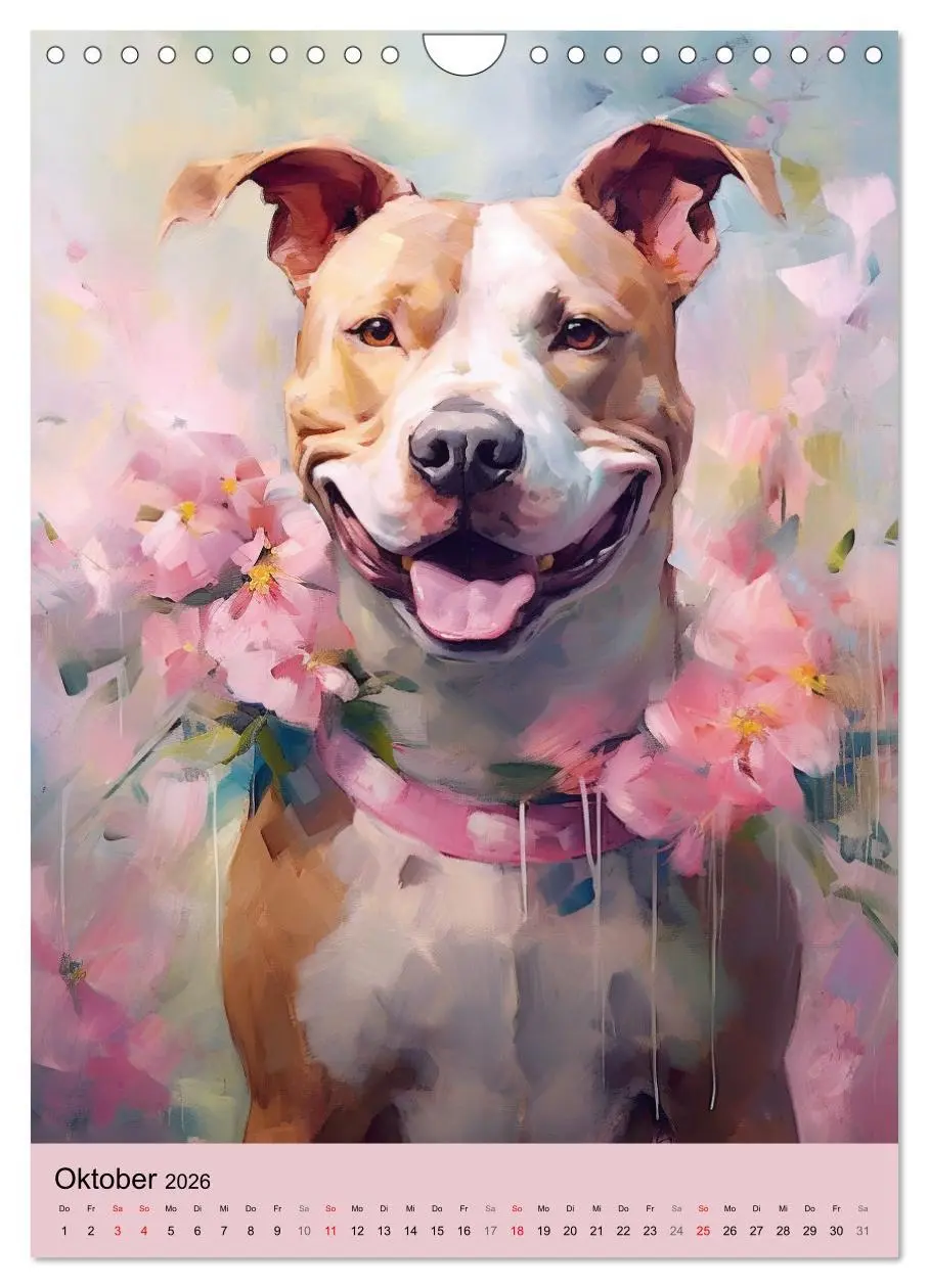 Bild: 9783516311624 | Pit Bull Aquarelle. Illustrationen von tollen Hunden (Wandkalender...