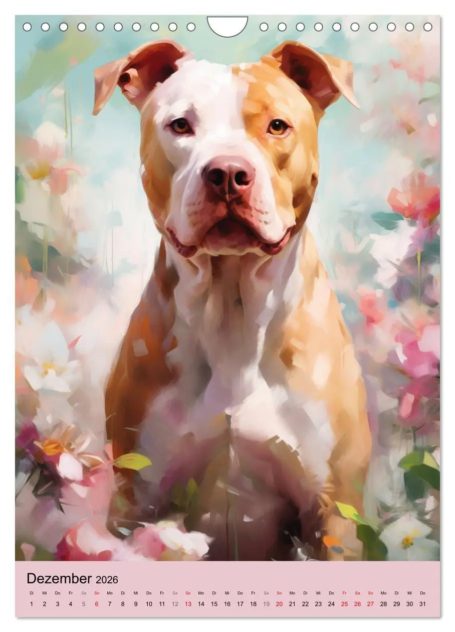 Bild: 9783516311624 | Pit Bull Aquarelle. Illustrationen von tollen Hunden (Wandkalender...