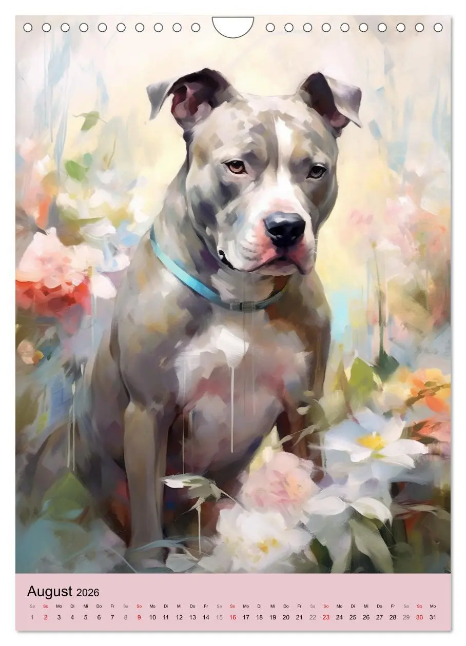 Bild: 9783516311624 | Pit Bull Aquarelle. Illustrationen von tollen Hunden (Wandkalender...
