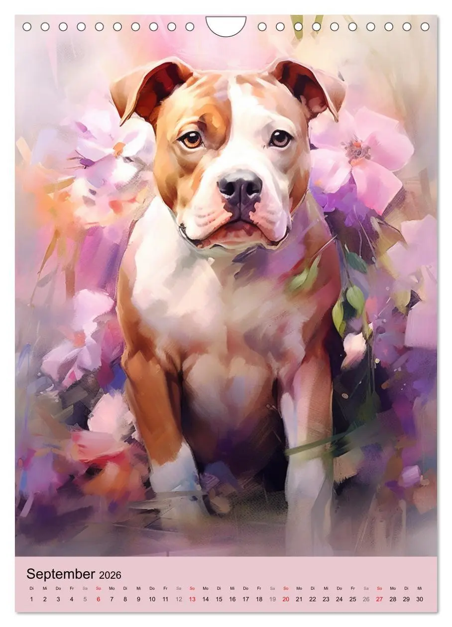 Bild: 9783516311624 | Pit Bull Aquarelle. Illustrationen von tollen Hunden (Wandkalender...