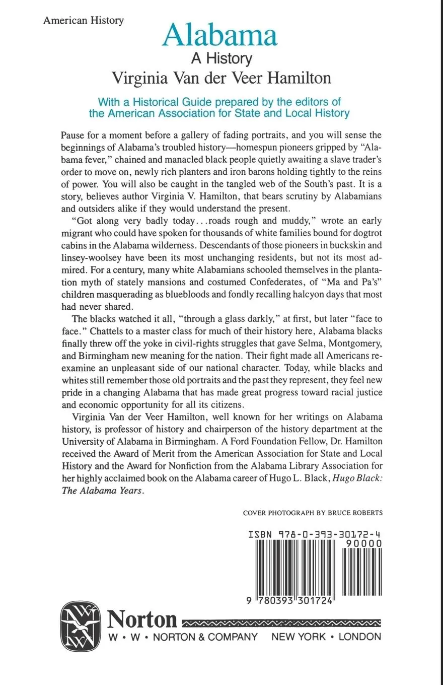 Rückseite: 9780393301724 | Alabama | A History | Virginia Van Der Veer Hamilton (u. a.) | Buch