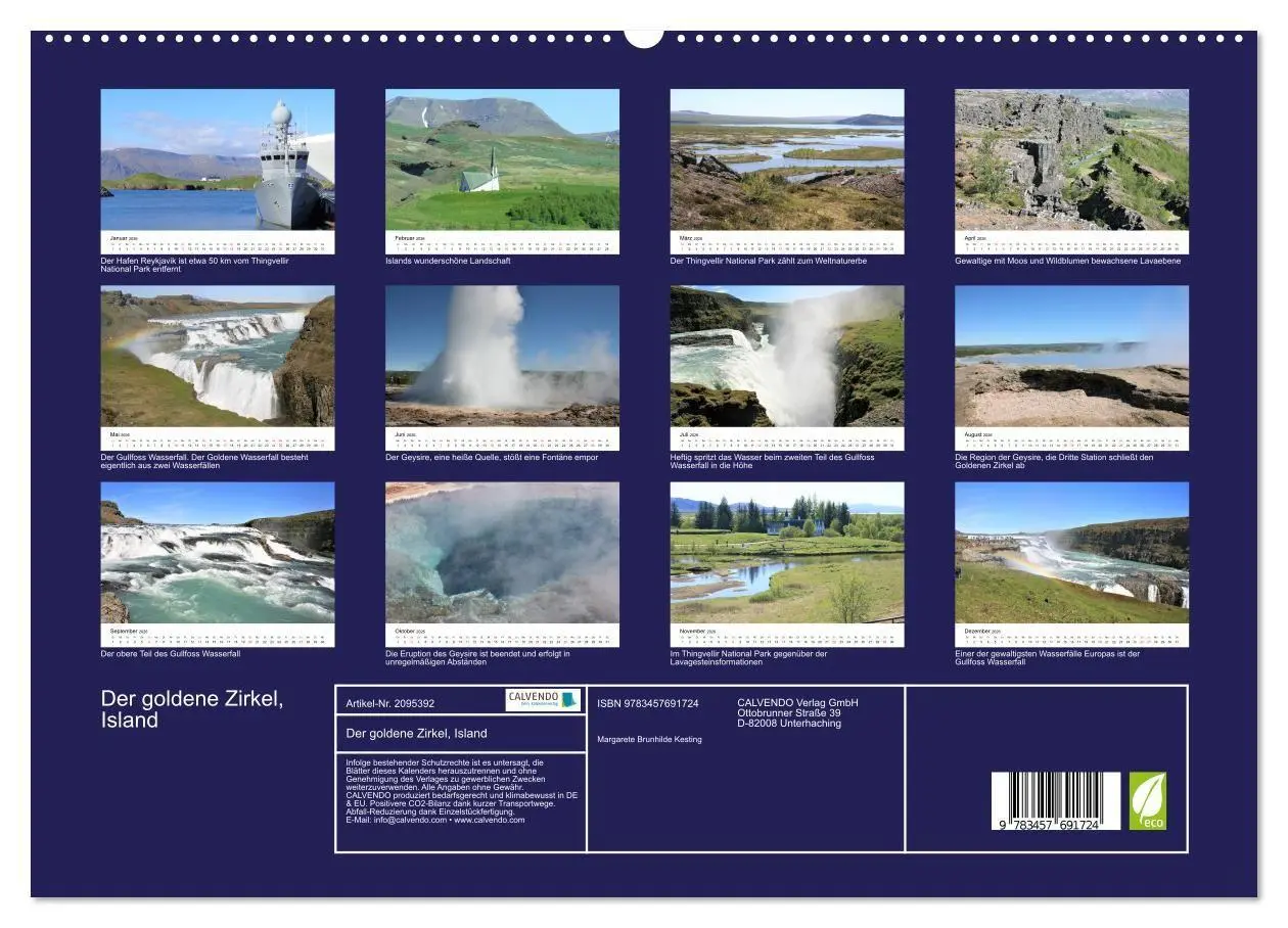 Bild: 9783457691724 | Der goldene Zirkel, Island (hochwertiger Premium Wandkalender 2026...