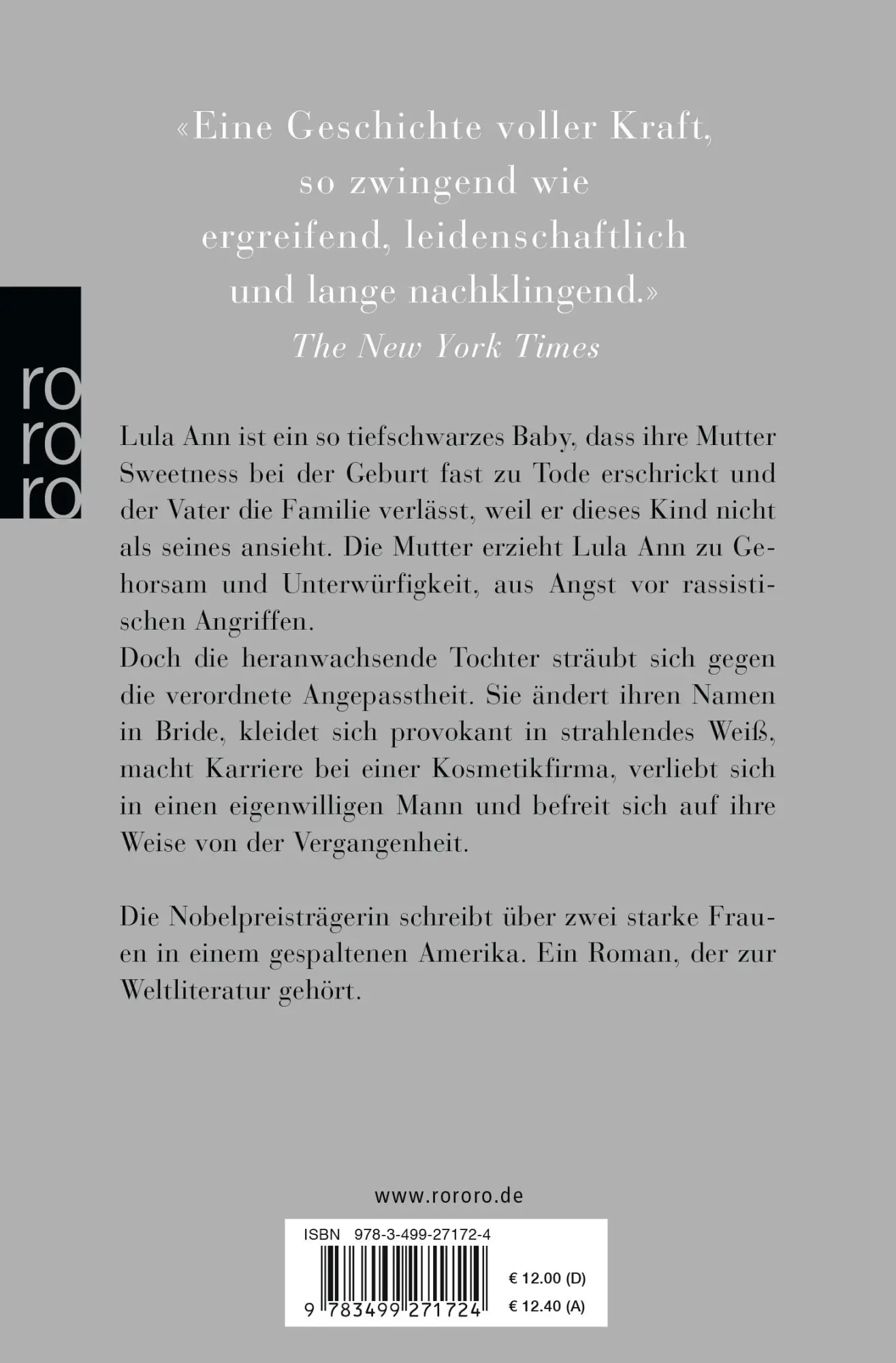 Rückseite: 9783499271724 | Gott, hilf dem Kind | Toni Morrison | Taschenbuch | 208 S. | Deutsch