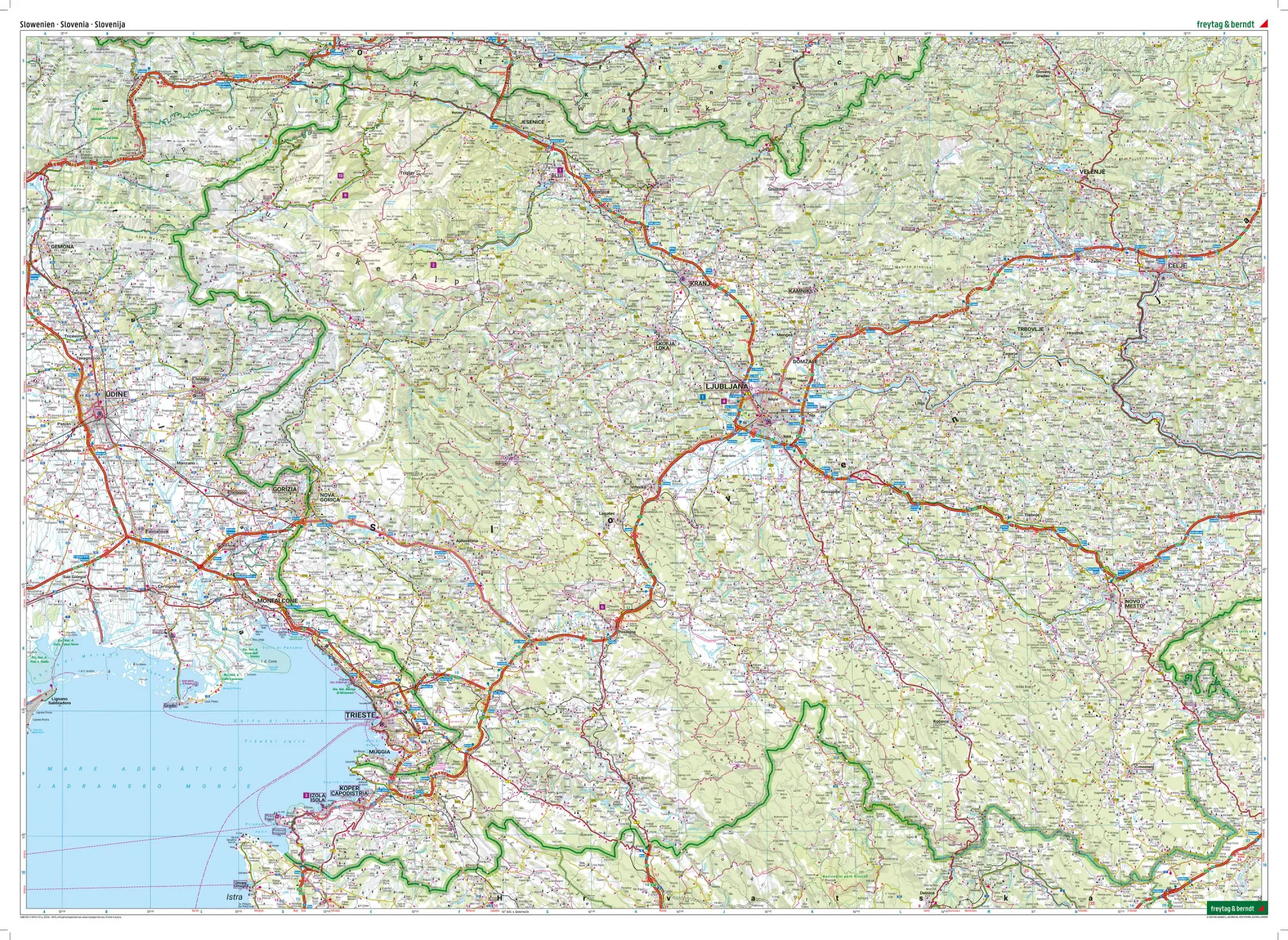 Bild: 9783707921724 | Slowenien, Straßen- und Freizeitkarte 1:150.000, freytag &amp; berndt