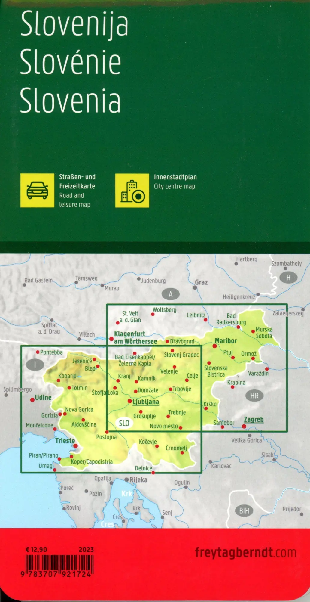 Bild: 9783707921724 | Slowenien, Straßen- und Freizeitkarte 1:150.000, freytag &amp; berndt