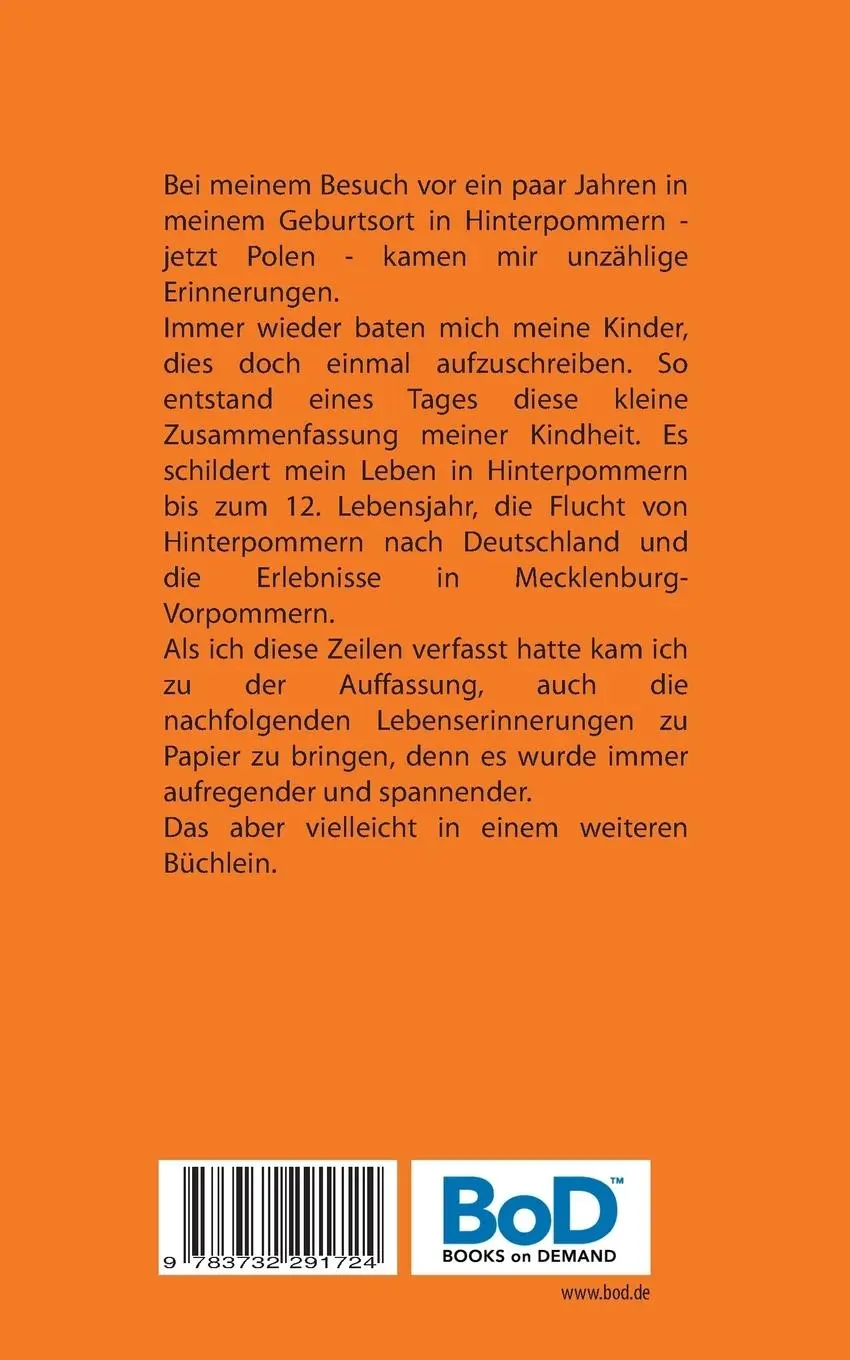 Rückseite: 9783732291724 | Erinnerungen I | Eine Reise in die Vergangenheit 5.Ausgabe | Papke