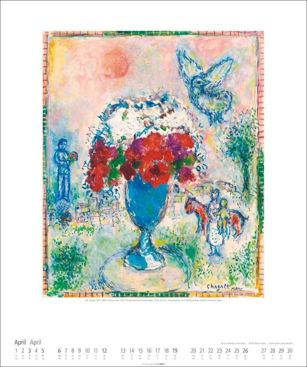 Bild: 9783839901724 | Marc Chagall Kalender 2026 | Marc Chagall | Kalender | Spiralbindung