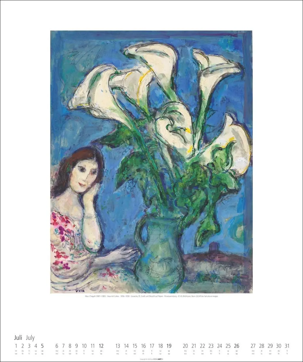 Bild: 9783839901724 | Marc Chagall Kalender 2026 | Marc Chagall | Kalender | Spiralbindung