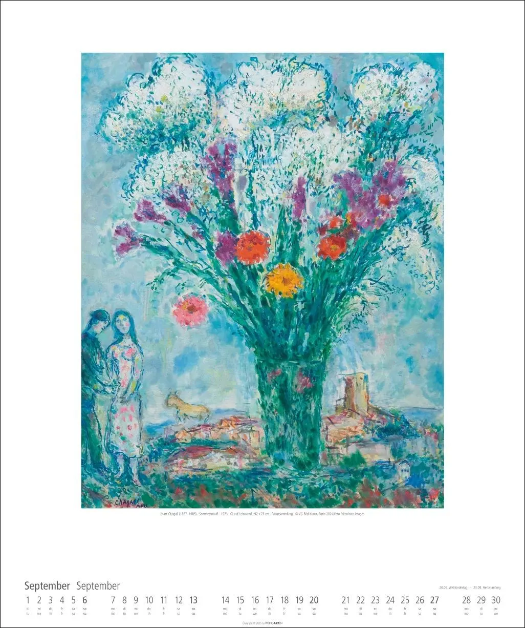 Bild: 9783839901724 | Marc Chagall Kalender 2026 | Marc Chagall | Kalender | Spiralbindung