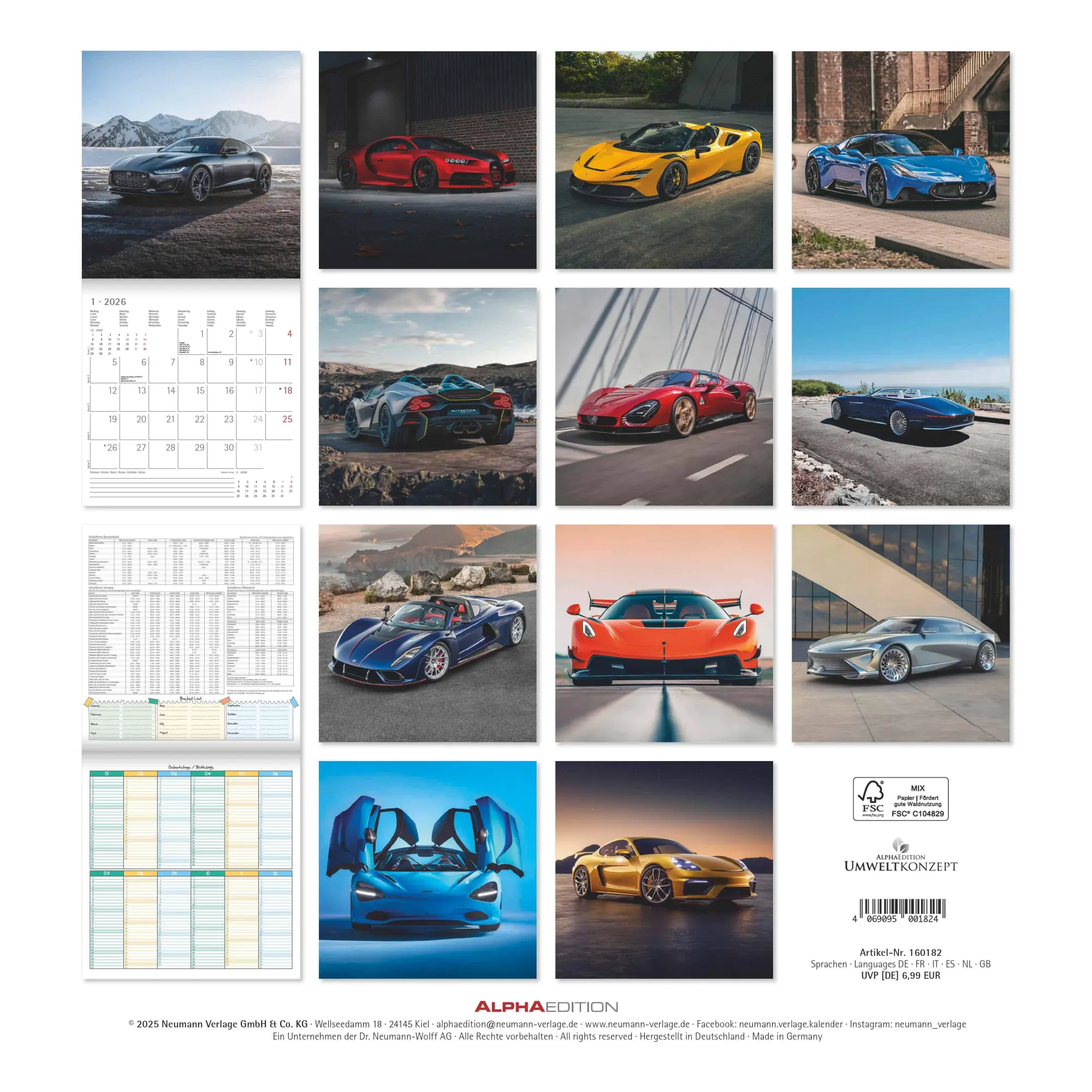 Rückseite: 4069095001824 | High Speed 2026 - Broschürenkalender 30x30 cm (30x60 geöffnet) -...