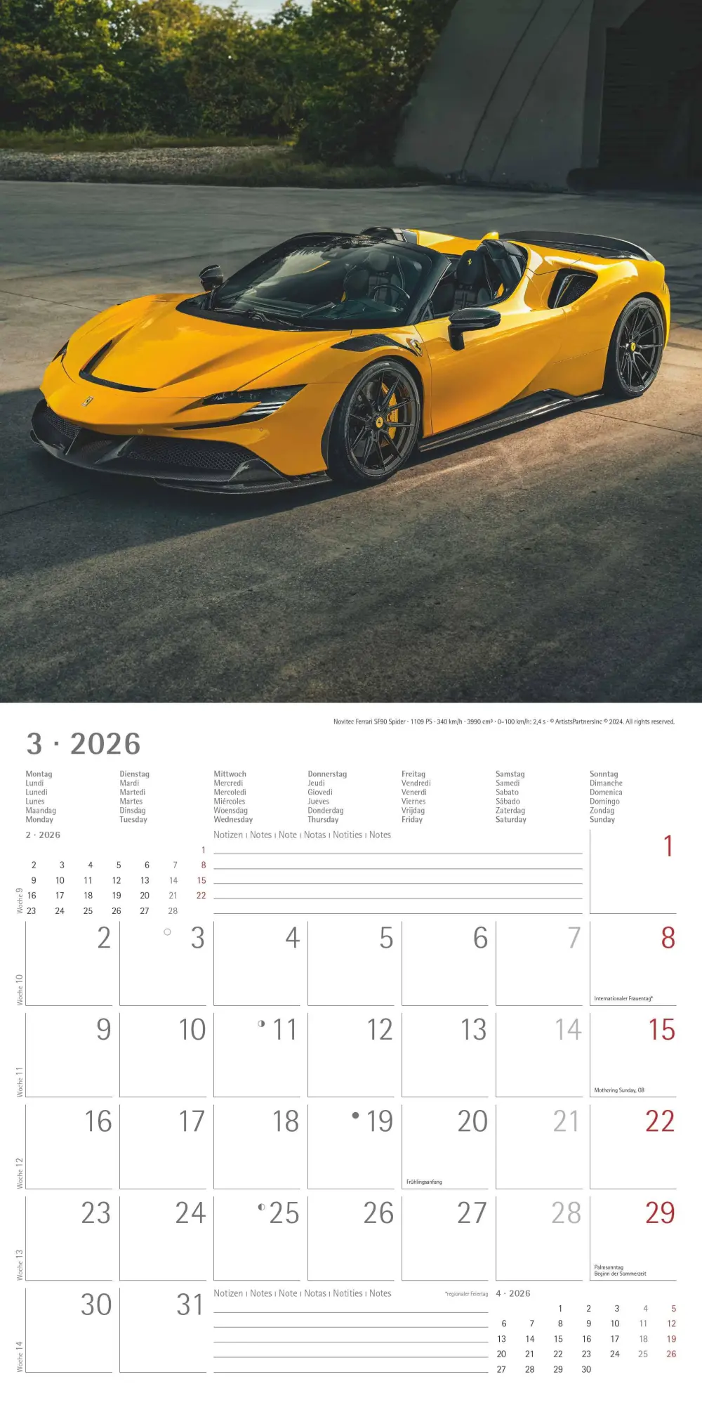 Bild: 4069095001824 | High Speed 2026 - Broschürenkalender 30x30 cm (30x60 geöffnet) -...