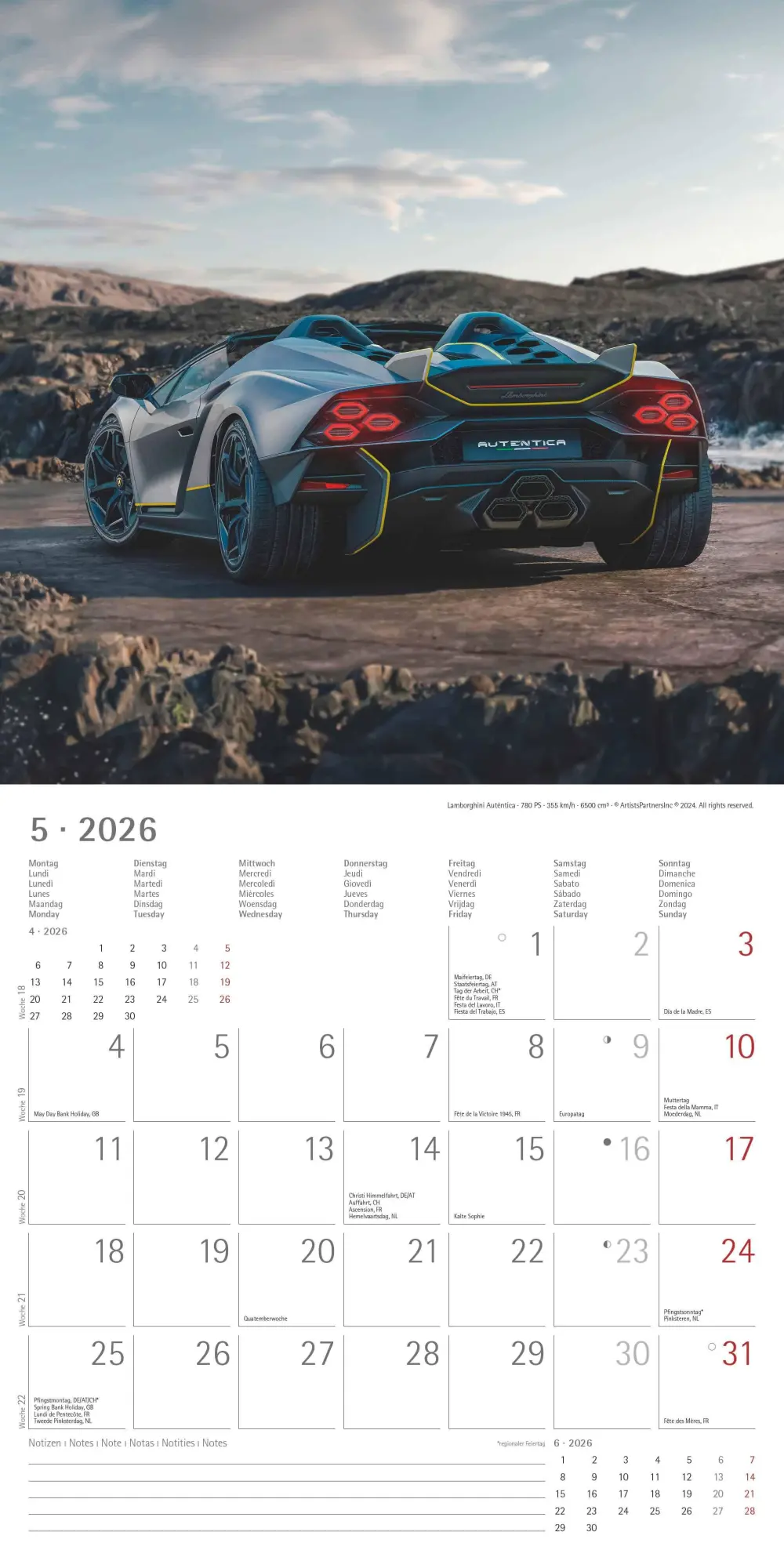 Bild: 4069095001824 | High Speed 2026 - Broschürenkalender 30x30 cm (30x60 geöffnet) -...