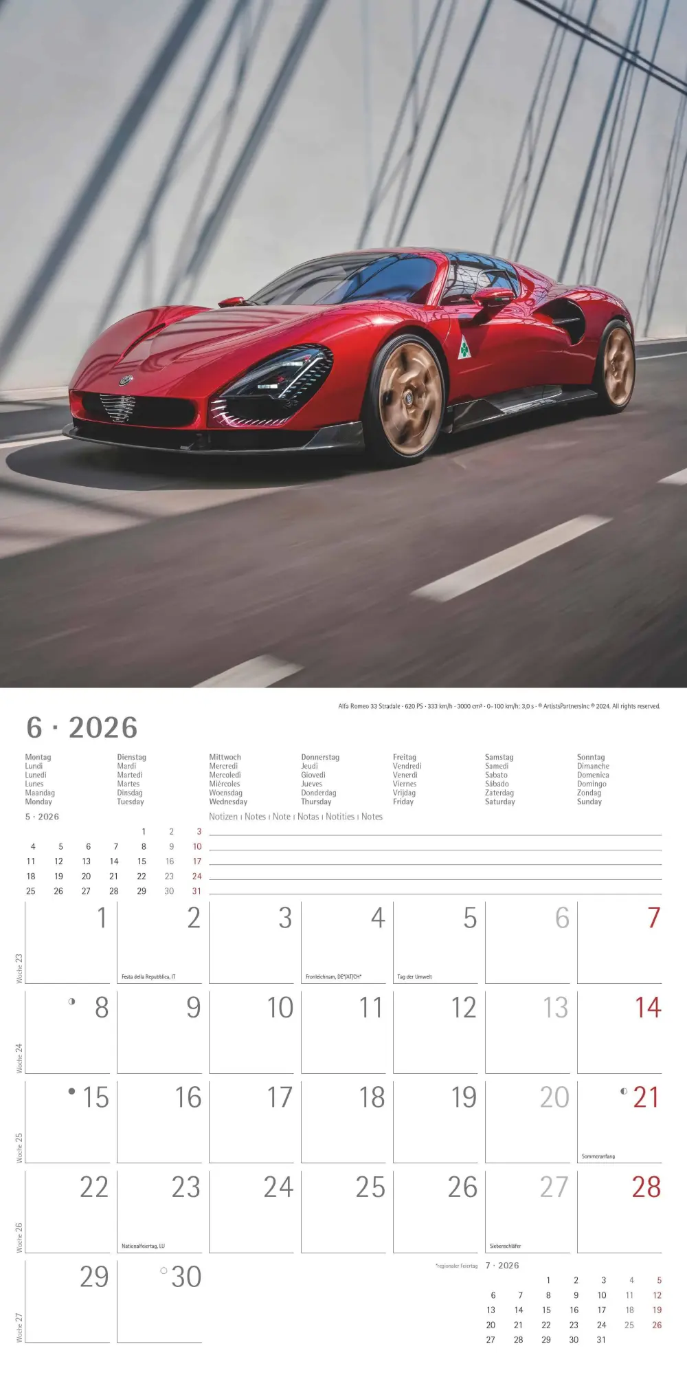 Bild: 4069095001824 | High Speed 2026 - Broschürenkalender 30x30 cm (30x60 geöffnet) -...