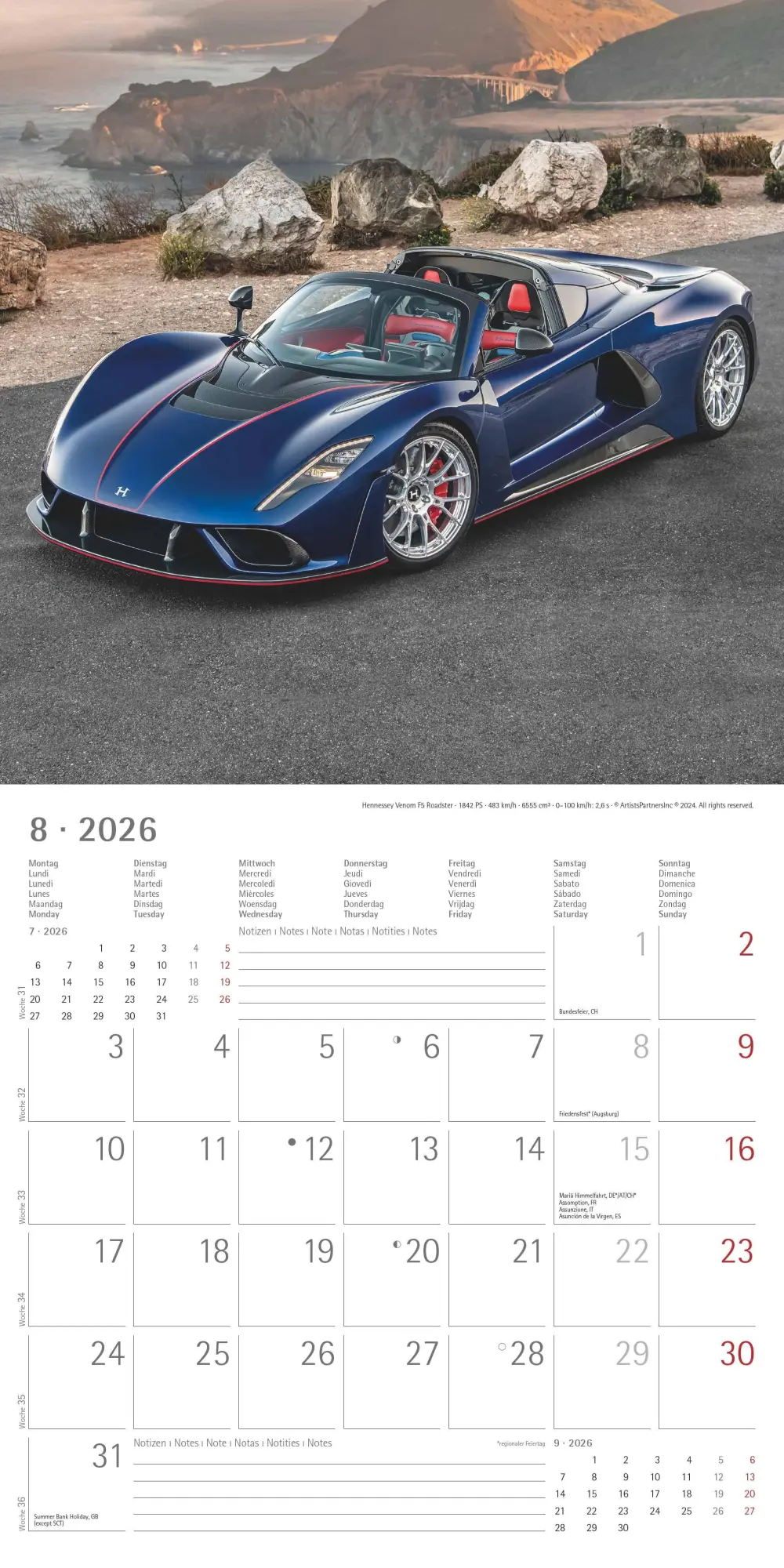 Bild: 4069095001824 | High Speed 2026 - Broschürenkalender 30x30 cm (30x60 geöffnet) -...